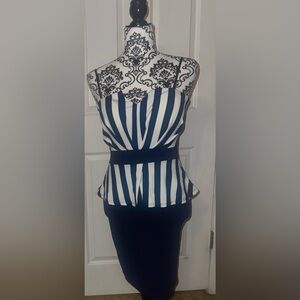 Striped Peplum Dress